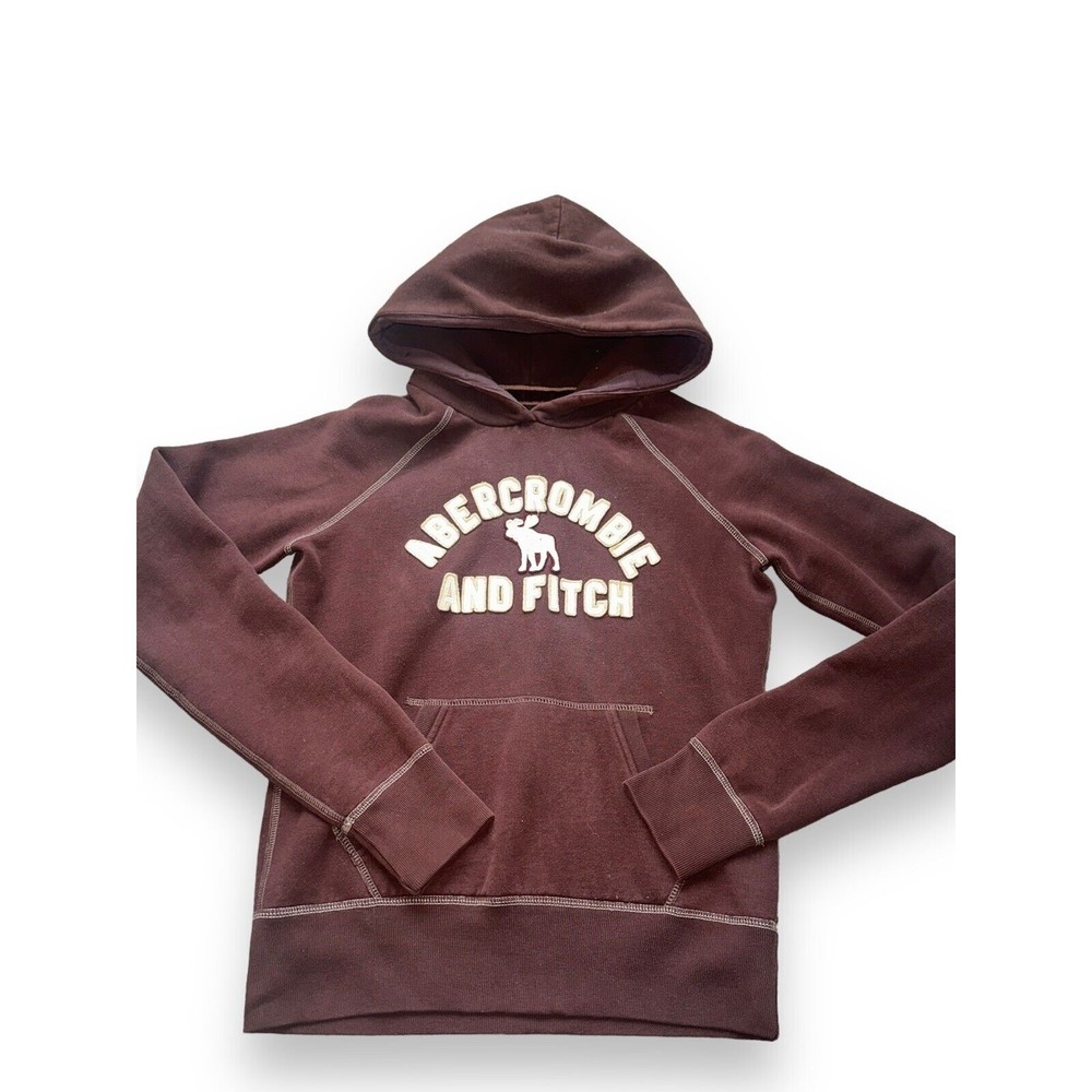 Abercrombie Fitch Hoodie Medium Felt Patch Logo